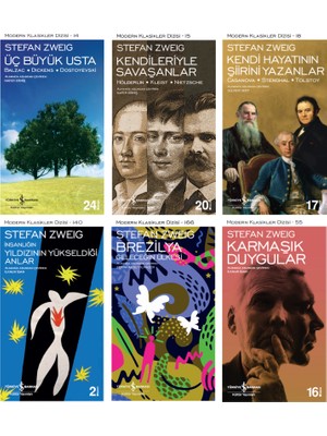 Üç Büyük Usta - Kendileriyle Savaşanlar - Kendi Hayatının Şiirini Yazanlar - İnsanlığın Yıldızının Yükseldiği Anlar - Brezilya - Karmaşık Duygular - Stefan Zweig - 6 Kitap Set