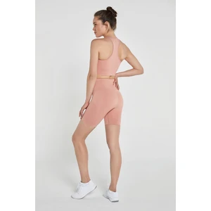 Gela Çift Katlı Kompress Sport Bra Pastel Pembe