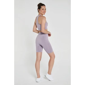 Gela Çift Katlı Kompress Sport Bra Pastel Mor