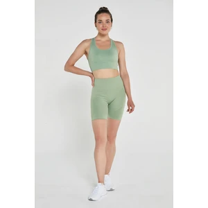 Gela Çift Katlı Kompress Sport Bra Pastel Yeşil