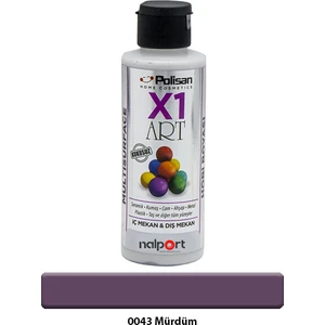 X1 Art Multisurface Hobi Boyası Mürdüm 120 ml