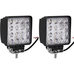 NKT GROUP Nokta 2 Adet 16 LED Off Road Kare Çalışma Lambası Sis Lambası Projektör Gündüz Farı 48 Watt