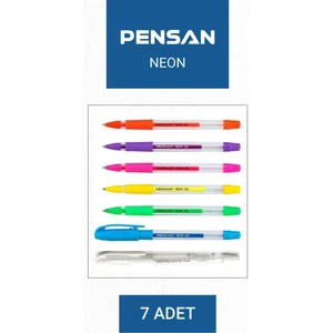 Jel Neon Renk Tükenmez Kalemler 7 Renk Set