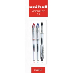 Uni-Ball Vision Elite 08 mm Roller Tükenmez 3 Renk Set