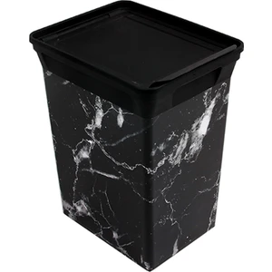 Q-Trash Bın 20 L Black Marble Çöp Kovası