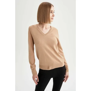 Basic V Yaka Ekstra Yumuşak Dokulu Triko Kazak F7088Az21Au