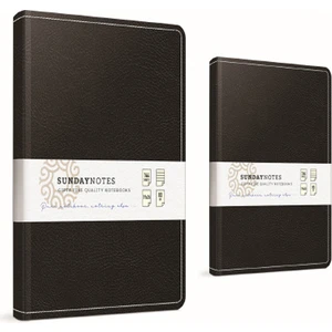 Sunday Notes Ip Dikişli Deri Kapak 19X26 140 Sayfa Kareli Defter 4928