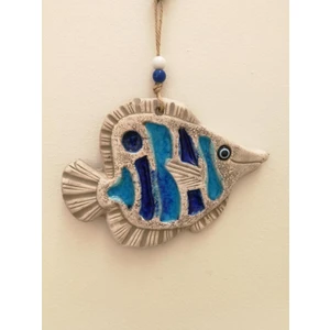 Seramik Mini Balık Dekoratif Duvar Süsü 17x12 Cm