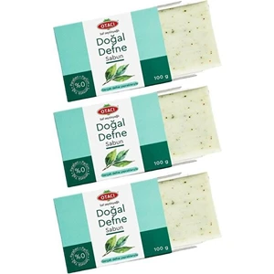 Doğal Defne Sabunu 3×100 g Yüz ve Vücut Temizliği Hassas Ciltler için Koruyucu