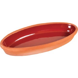 Şuhut Kadın Kooperatifi Toprak Oval Güveç Kayık Tabak Fırın Kabı  29CM