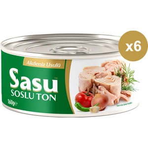 Akdeniz Usulü Ton Balığı 6X160G Bütün Dilim