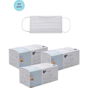 Melantis Medikal Telli 3 Katlı Cerrahi Maske 50 Adet* 3  Kutu Beyaz Beyaz