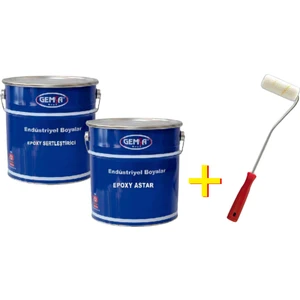 Gemsa Solventli Epoxy Astar 15 kg ve Sertlestirici 2 kg Gri