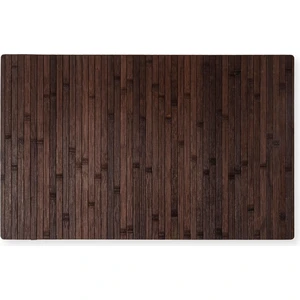 Bambu Kaymaz Tabanlı Katlanır Paspas Koyu Kahve 50X80 cm