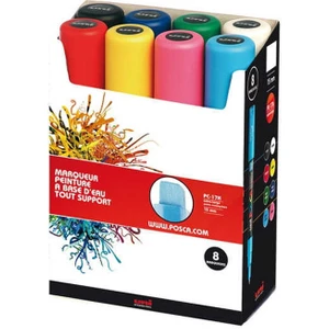 Posca PC-17K Su Bazlı Boyama Markörü Seti Ana Renkler 8 Renk