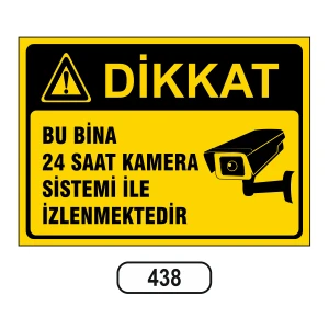 Bu Bina 24 Saat Kamera Sistemi Ile Izlemektedir Uyarı Levhası