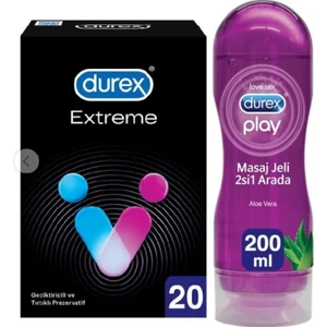 Extreme 20lı Prezervatif+Play 200 Ml Masaj Jeli