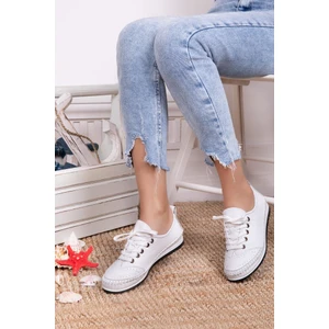 Deri Günlük Kadın Babet Ayakkabı TRC116-0061