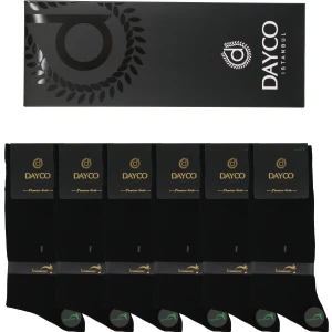 Premium Bambu Erkek Yazlık Çorap 6'lı Set Kutulu Siyah