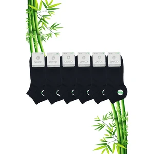 Bambu Erkek Premium Patik Lacivert Çorap 6'lı Set