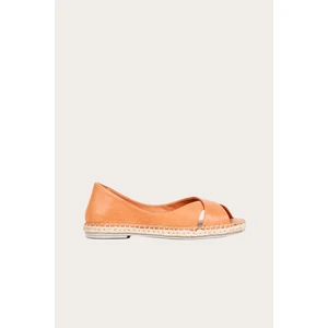 Bueno Shoes Bueno Taba Deri Kadın Espadril Babet