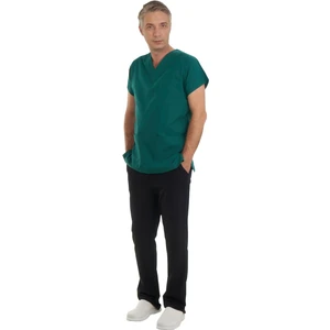 Fbc Tekstil V Yaka Doktor Önlüğü Eczacı Önlüğü Laborant Önlüğü Hemşire Önlüğü Estetisyen Önlüğü Yeşil Kısa Kol Erkek Önlük