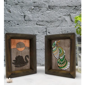 Bk Gift Dekoratif 2'li Doğal Masif Ahşap Çerçeve 15X20CM-65