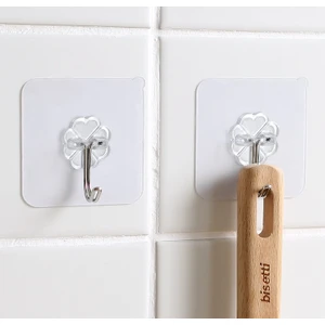 MEKs Mutfak Banyo Kendinden Yapışkanlı Şeffaf Askı 5 Li Set