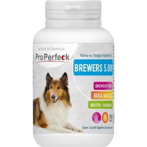 Pro Perfeck Yavru ve Yetişkin Köpekler Için Brewers Yeast Bira Mayası Biotin-Sarımsak 150 Tablet