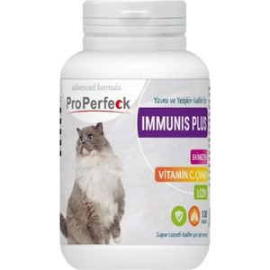 Pro Perfeck Yavru ve Yetişkin Kediler Için Immunıs Plus Ekinazya Vitamin C Çinko Lizin 100 Tablet