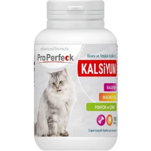 Pro Perfeck Yavru ve Yetişkin Kediler Için Kalsiyum Magnezyum Fosfor Çinko Tablet 150 Adet