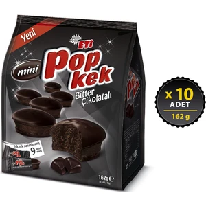 Popkek Mini Bitter Çikolatalı Kek 162 g x 10 Adet