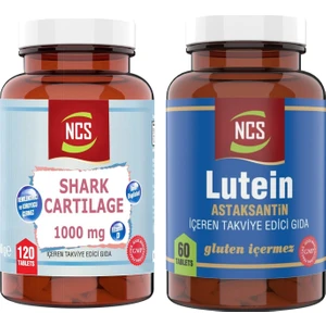 Lutein 15 Mg Astaksantin 12 Mg 60 Tablet & Shark Cartilage Demir Vitamin D3 1000 Mg 120 Tablet