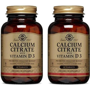 Calcium Citrate With Vitamin D3 60 Tablet 2 Adet Skt 03/2023