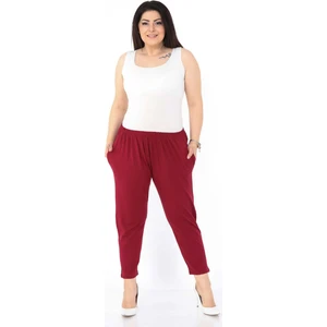 Bordo Esnek Pantolon 21C-0987