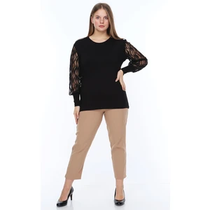 Zebra Kol Büyük Beden Bluz 3D-0847