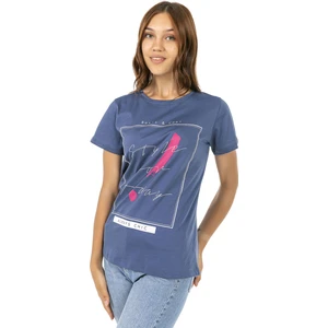 Vıshenka Kadın Mavi Compact Penye Tişört