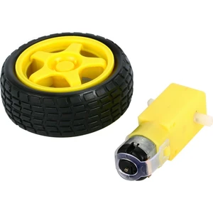 Redüktörlü Motor (6V-250RPM) + Tekerlek Kiti