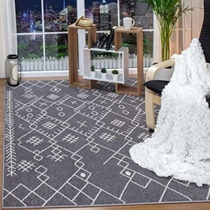 Galaksi Home  Do serisi Geometrik Modern halı Spor Halı Salon İskandinav Desen F032GriKrem