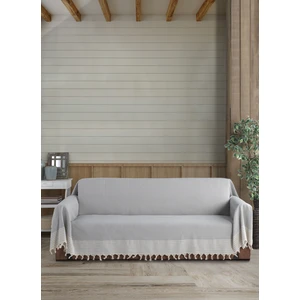 Lux Touch Gri Kollarını Örten Organik Buldan Bezi Battal Boy 180 x 300 cm Koltuk Kanepe Divan Çekyat Örtüsü
