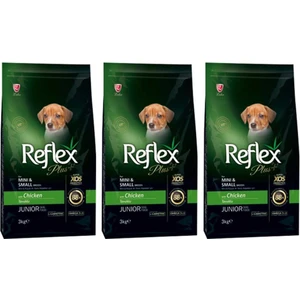 Plus Küçük Mini Irk Tavuklu Yavru Köpek Maması 3 kg 3'lü Set