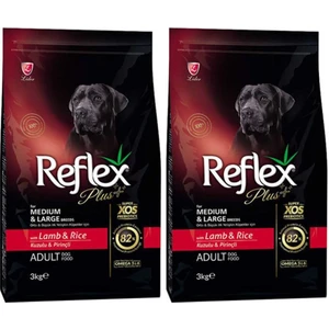 Plus Orta Büyük Irk Kuzulu Pirinçli Yetişkin Köpek Maması 3 kg 2 Adet