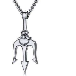 Poseidon Trident Mitolojik 316L Çelik Kolye