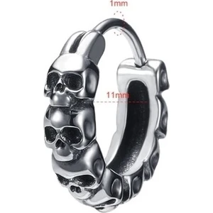 Kurukafa Gotik Tarz 316L Çelik Motorcu Küpe (Tekli)