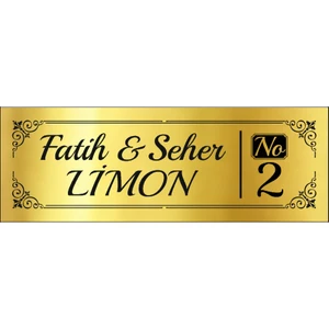 LIM10 Metal Gümüş Kapı Isimliği 136A