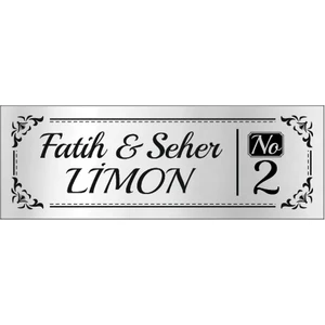 LIM10 Metal Gümüş Kapı Isimliği 138G