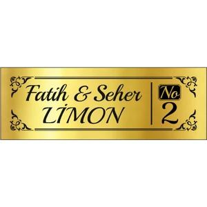 LIM10 Metal Gümüş Kapı Isimliği 140A