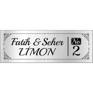 LIM10 Metal Gümüş Kapı Isimliği 142G