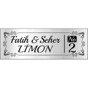 LIM10 Metal Gümüş Kapı Isimliği 143G
