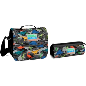 Coral High Kamuflaj Dinazor Erkek Çocuk Beslenme ve Kalemlik Seti